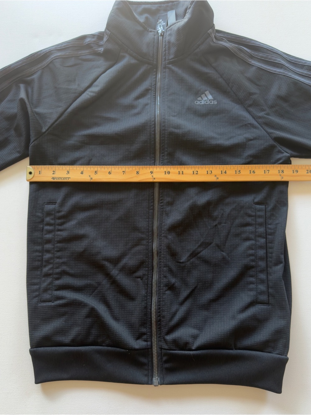 EUC Adidas Men's DayReady Black Full-Zip Track Jacket Heavy Weight Size Small - Picture 3 of 8